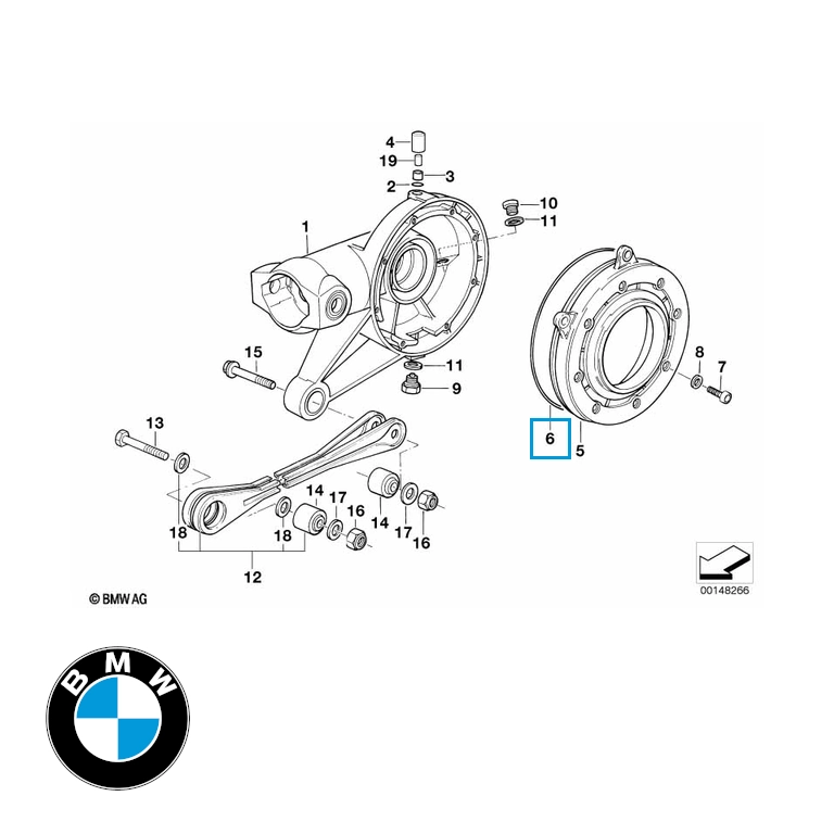 bmw o ring til bagaksel original reservedel 33111241257