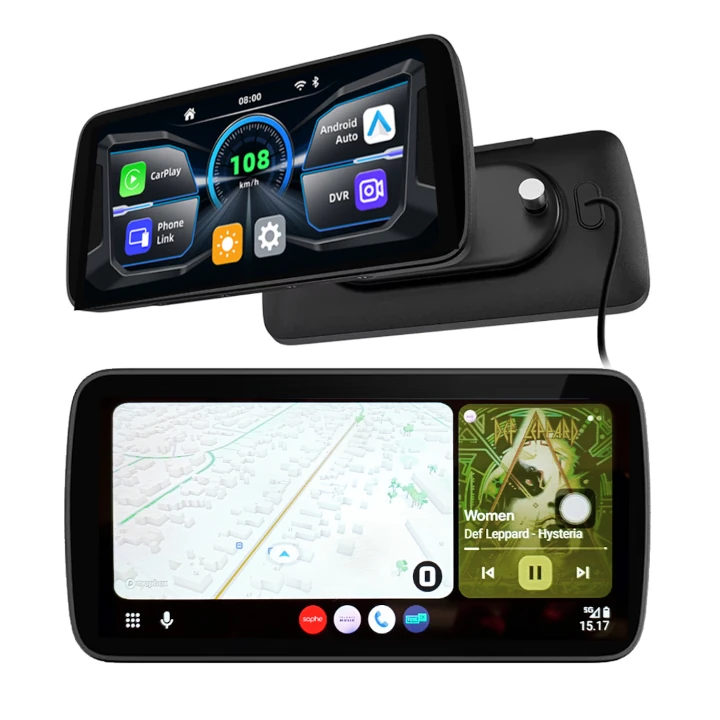 x ride 6.2 dvr apple carplay / android auto bluetooth touch skærm
