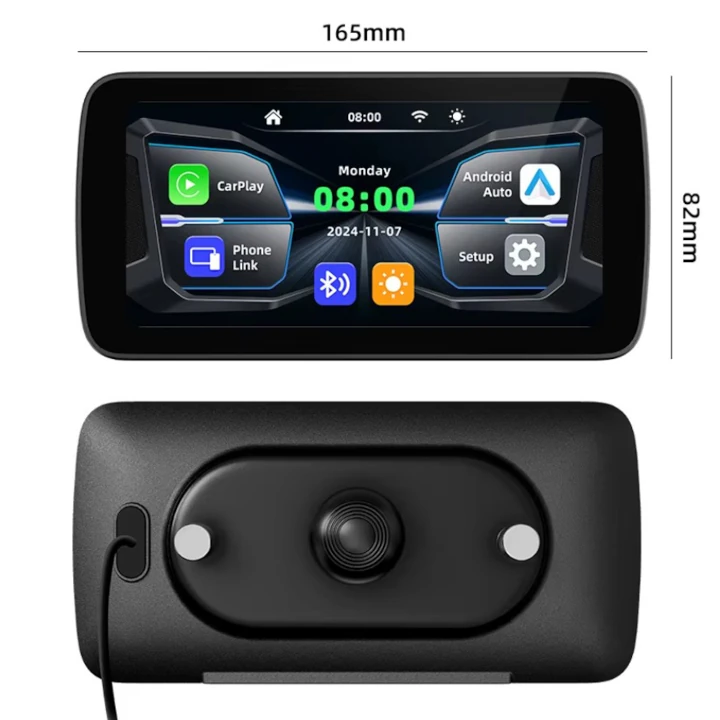 x ride 6.2 dvr apple carplay / android auto bluetooth touch skærm