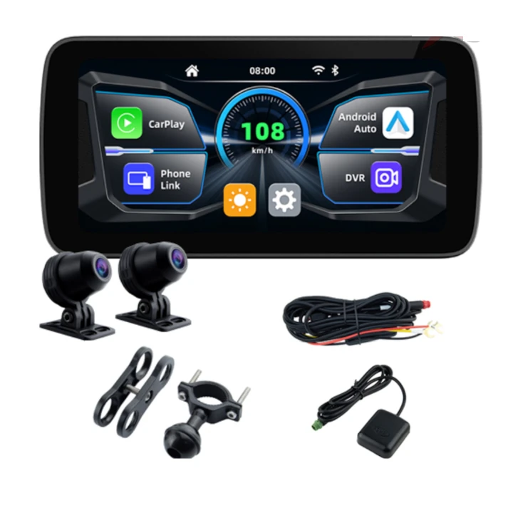 x ride 6.2 dvr apple carplay / android auto bluetooth touch skærm