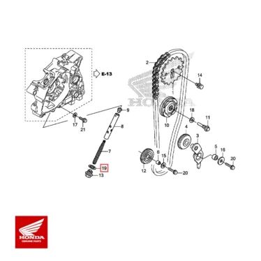 honda original spændeskive, tætning, 14mm crf125/250