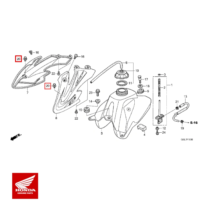 HONDA original Rivet, klemme, prop - Billede 4