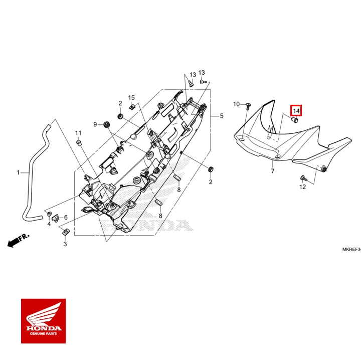 HONDA original Rivet, klemme, prop - Billede 3