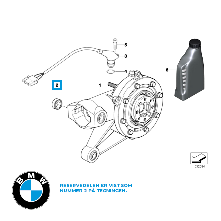 bmw nåleleje 10x32x17 bagtøj original reservedel